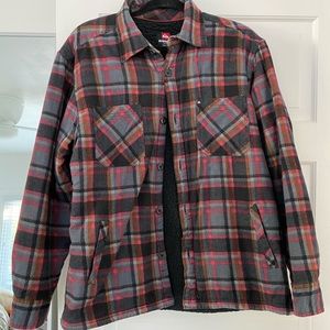 Plaid Fleece-lined Shacket
